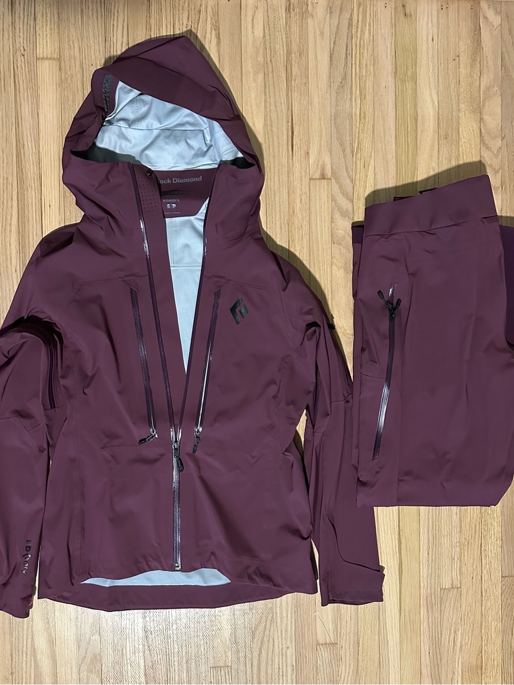 Women’s Black Diamond Recon LT Shell and Pants set - BlackBerry
